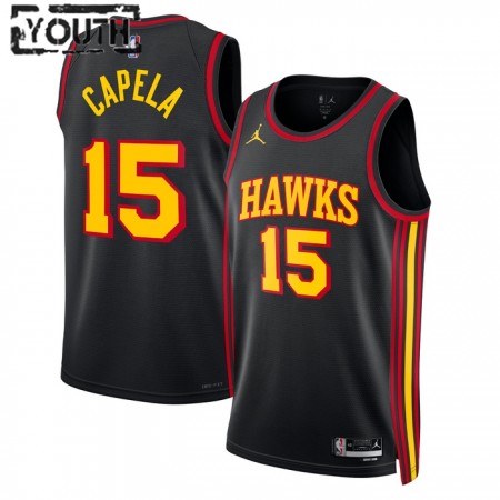 Atlanta Hawks Clint Capela 15 Jordan 2022-23 Statement Edition Musta Lasten Pelipaidat Swingman